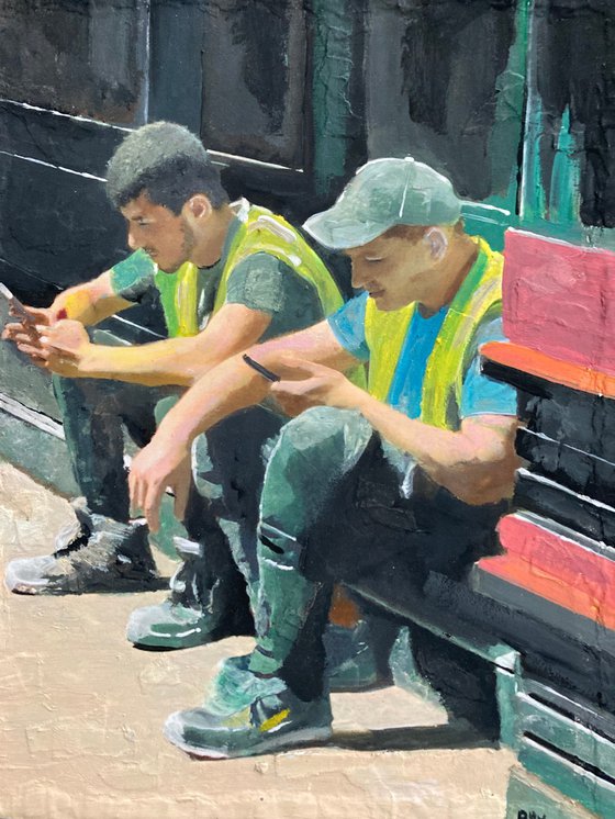 Guys Taking A Break In The Sun