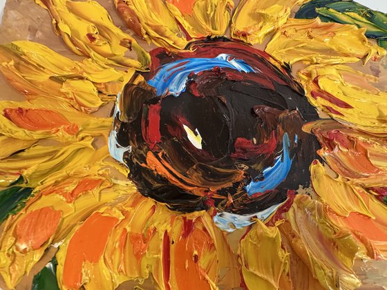 Triptiek Yellow Sunflower