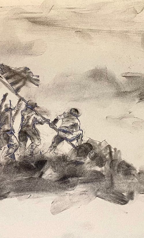 US marines raising of the flag on Iwo Jima by Paul Mitchell