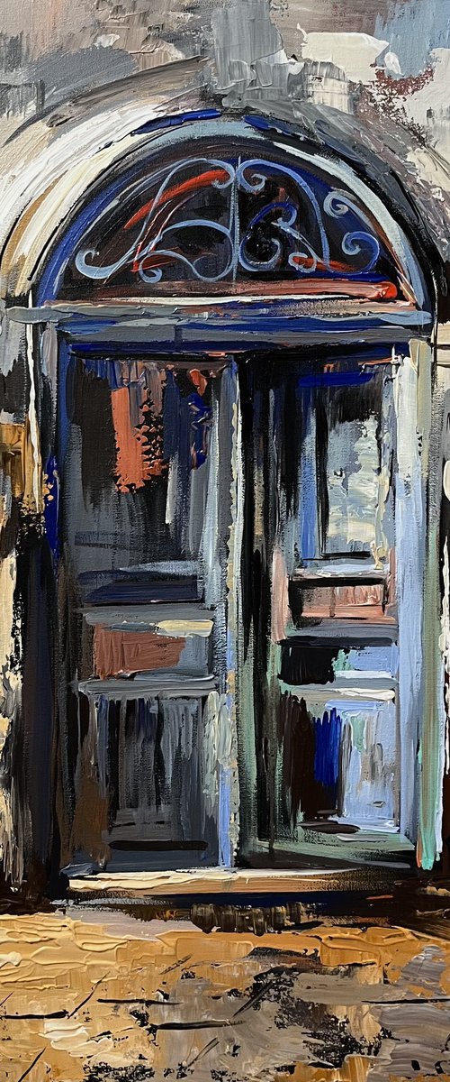 Antique Blue Door by Vahe Bagumyan