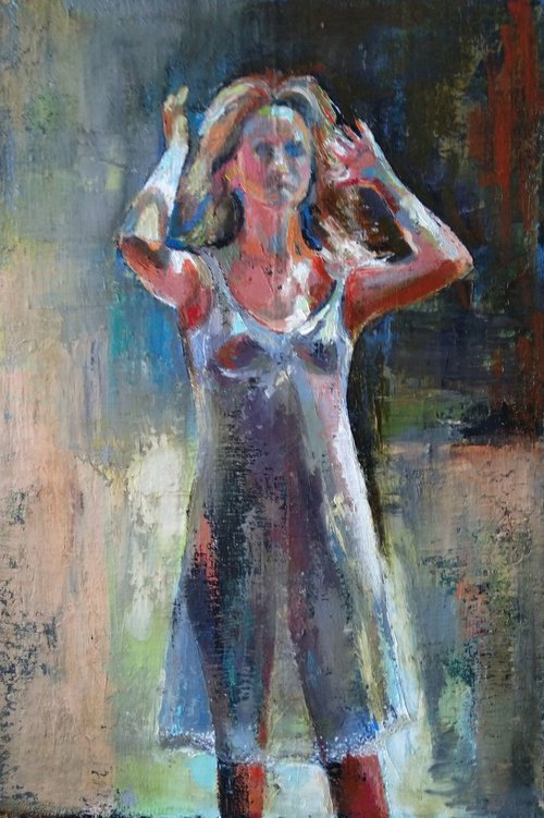 Figure(40x60cm, oil painting, ready to hang) by Kamsar Ohanyan
