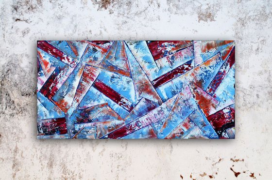 "All The Rage" - Original Large PMS Oil Painting On Canvas - 48 x 24 inches