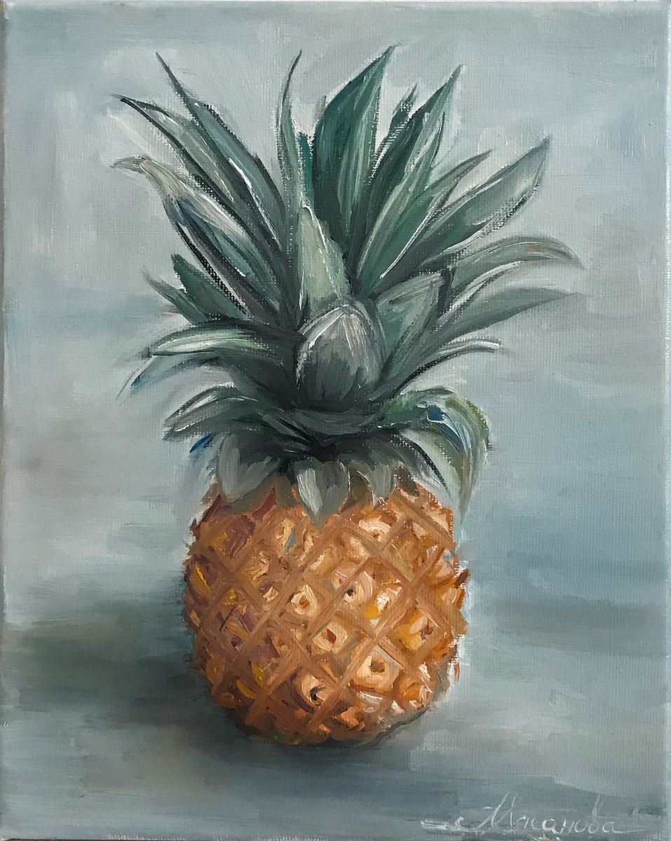 Pineapple Art Oil Painting Still Life 25x30cm Artfinder   Ad1a8ea329154b79a89d33918e10cdf4 Opt 