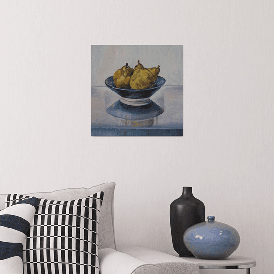 Three Pears in a Bowl