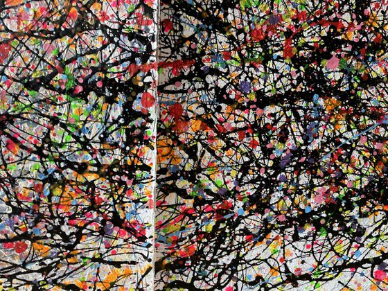 Rhythm of Color in Four - Quadriptych Painting