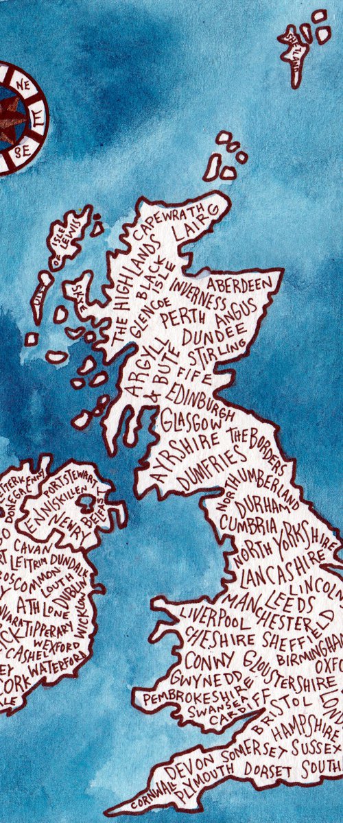 UK & Ireland Word Map (MINI) by Terri Smith