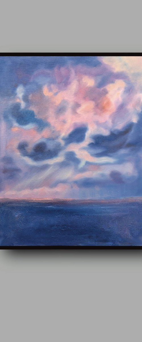 Landscape Unnamed Oil Sun Nature by Alena Kuschnereit