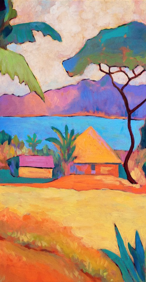 Bay View with Palms by Suren Ter-Avakian