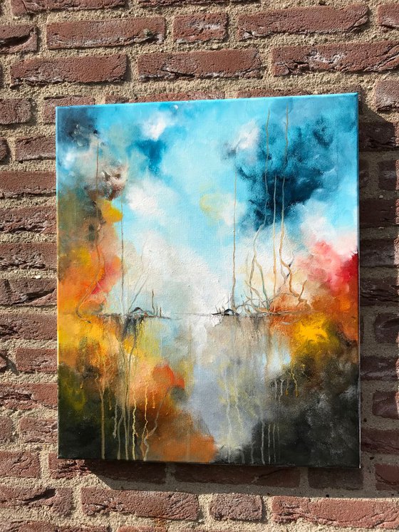" Leusden II” abstract Painting -50x60cm