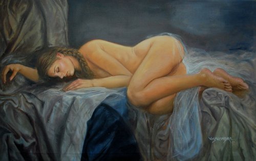 Sleeping Beauty2 , 48x30 inches by Vishalandra Dakur