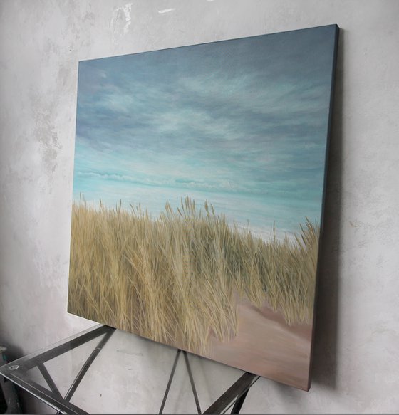 "Spikelets" Field landscape oil art