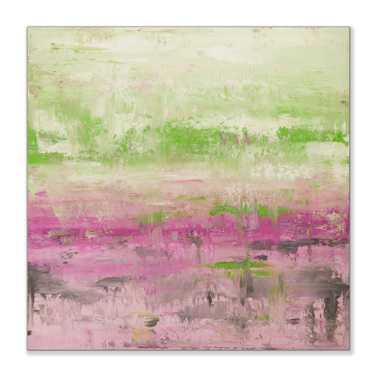 Abstract Acrylic Painting By Hilary Winfield, 20 X 20, Modern Industrial 28, Original Artwork