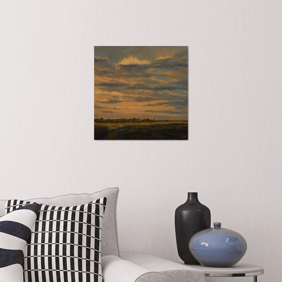 Sunset - sky landscape painting