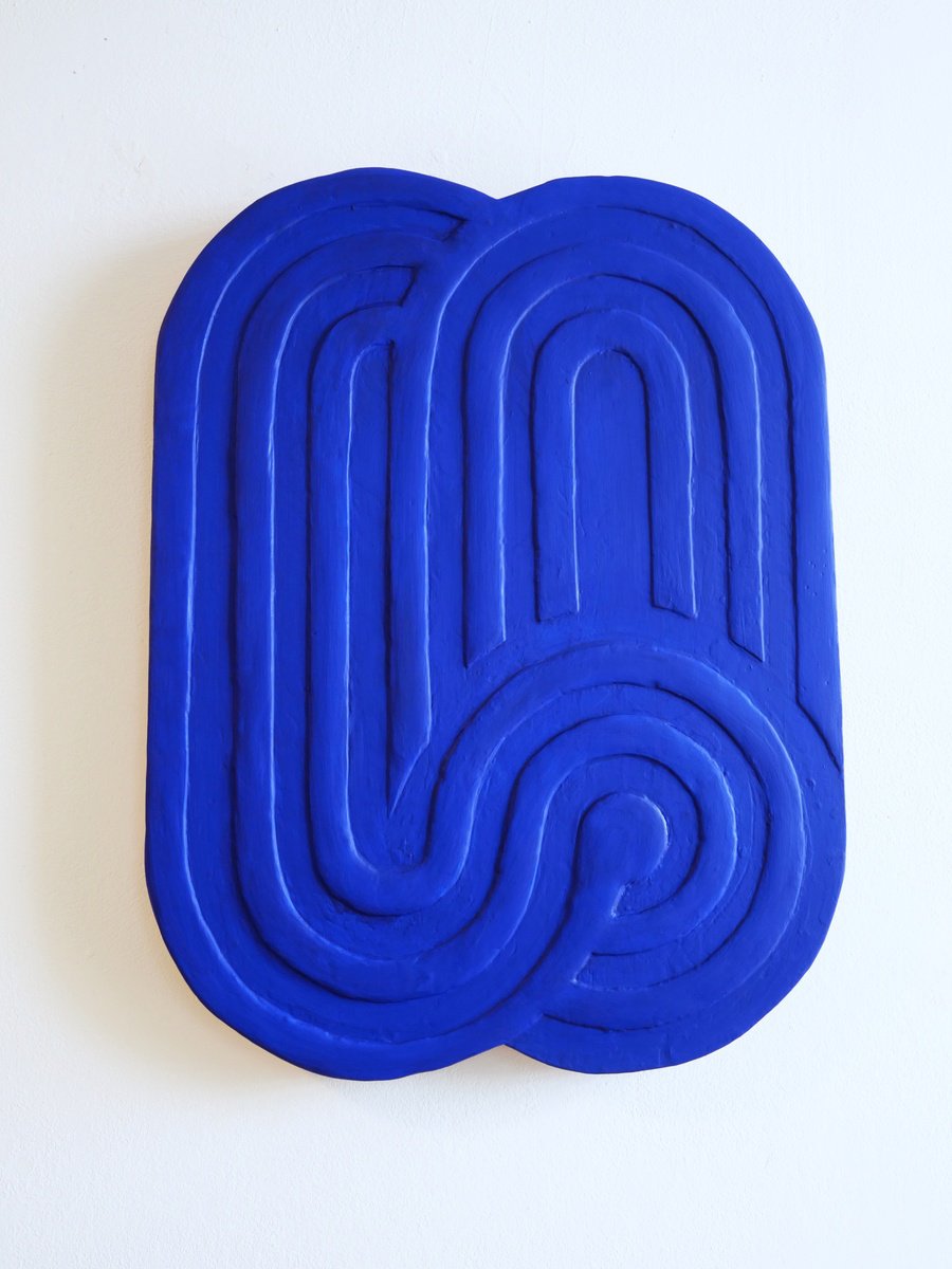 Geometric Abstract Relief By Jessica Moritz, 16 X 21, Letters Labyrinth, Geometric Perspective, Original Artwork