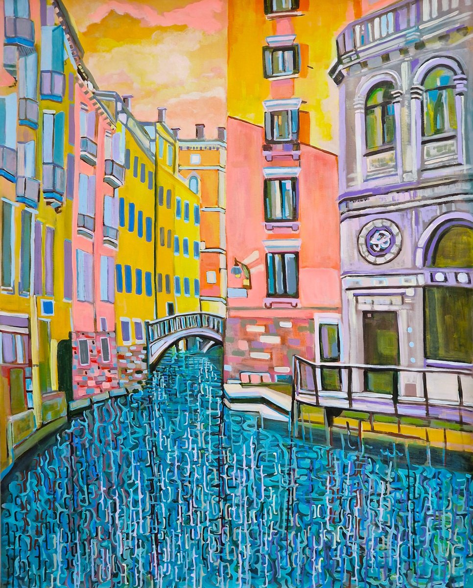Venice Sunset By Alexandra Djokic, 31 X 39, Artwork For Sale On Artfinder