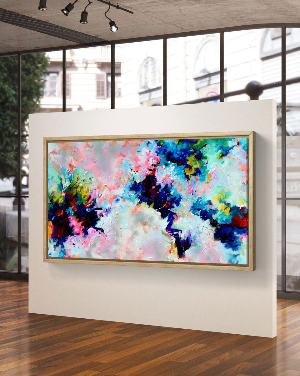 Abstract Dreamscape Flowering Woodland By Soos Roxana Gabriela, 55 X 31, Artwork For Sale On Artfinder