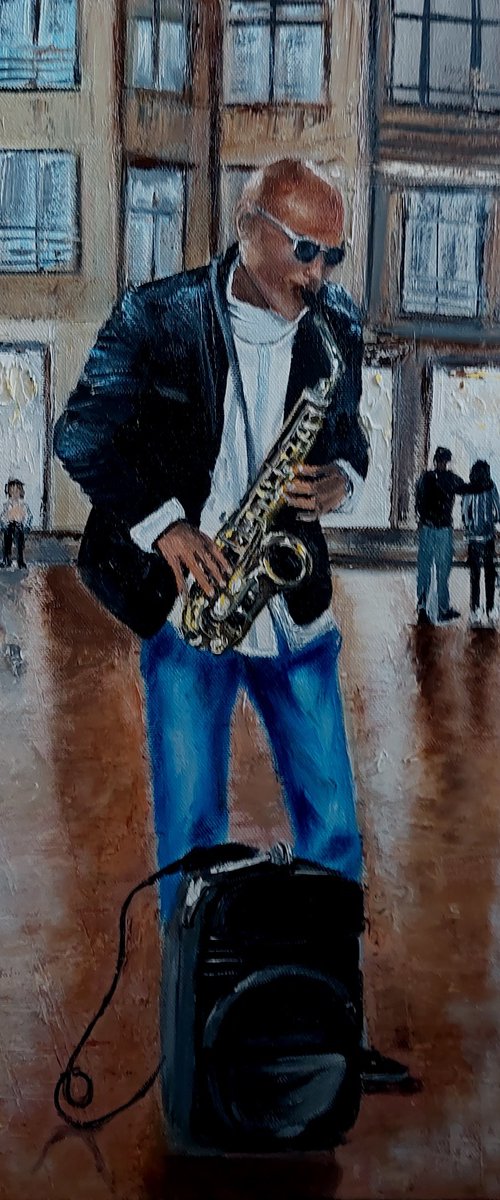 Street musician by Ira Whittaker