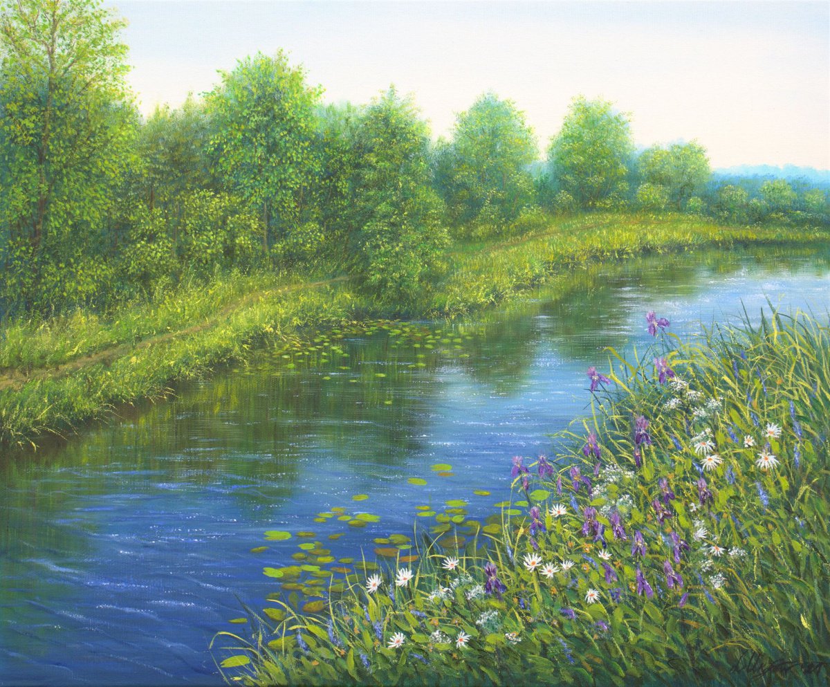 The river in summer by Ludmilla Ukrow