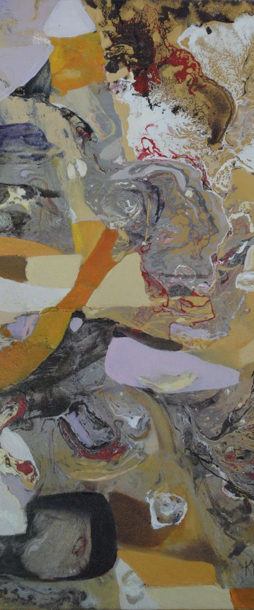 Oil painting original signed by artist canvas modern abstraction abstract by Kate Kulish