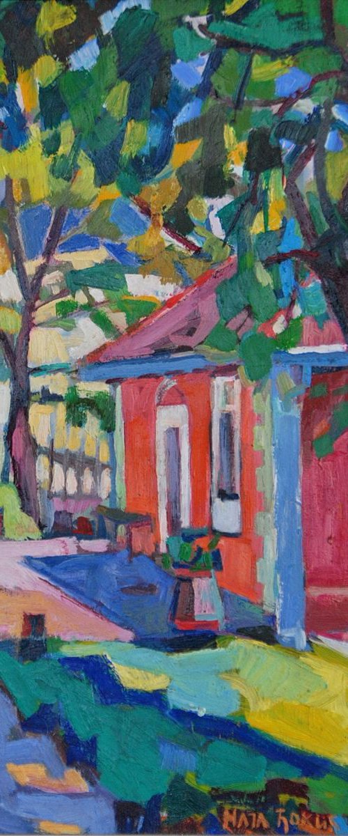Red house /  32 x 27  x 0.3 cm by Maja Đokić Mihajlović