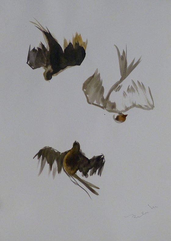 The Flying Birds 4, 29x41 cm
