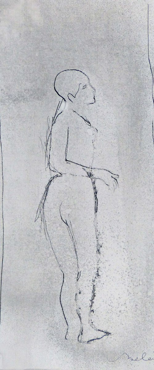 Standing Nude E2, 24x32 cm by Frederic Belaubre