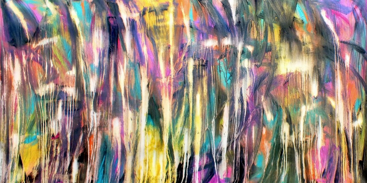 Abstract Acrylic Painting By Carla Sa Fernandes, 70 X 36, The Emotional Creation #87, Original Artwork