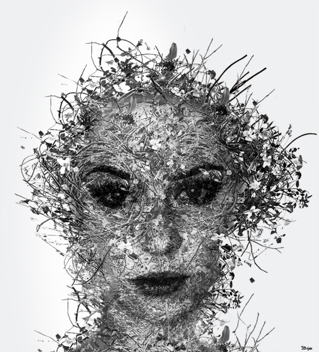 Illustrative Portrait Photograph By Bojan Jevtic, 41 X 45, I See You Everywhere, Original Artwork