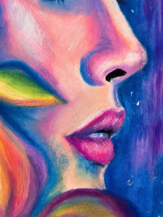Serenity – Colorful Pastel Femaile Portrait