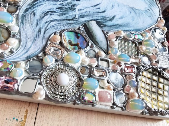 Moonlit White Horse. Tenderness