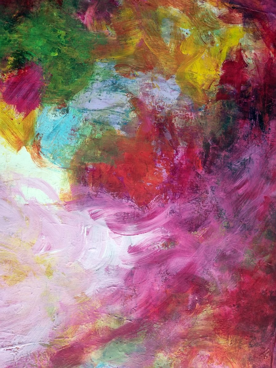 Abstract Acrylic Painting By Davina Nicholas, 37 X 47, Crescendo, Original Artwork