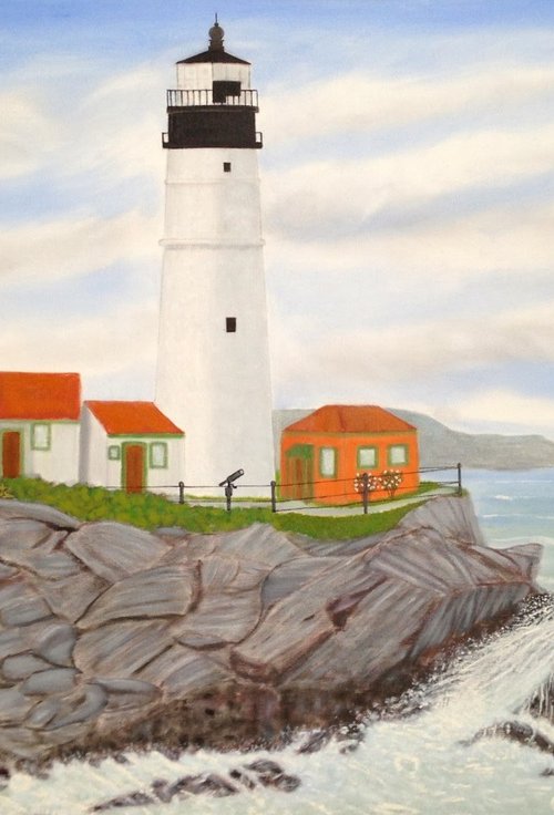 PORTLAND LIGHTHOUSE by Leslie Dannenberg