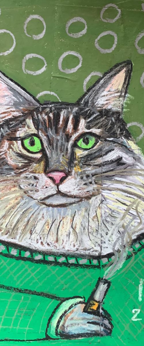 Smoking cat #12 by Pavel Kuragin