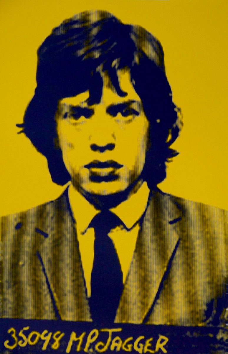 Urban And Pop Portrait Screenprint By David Studwell, 16 X 24, Mick Jagger Iii, Original Artwork