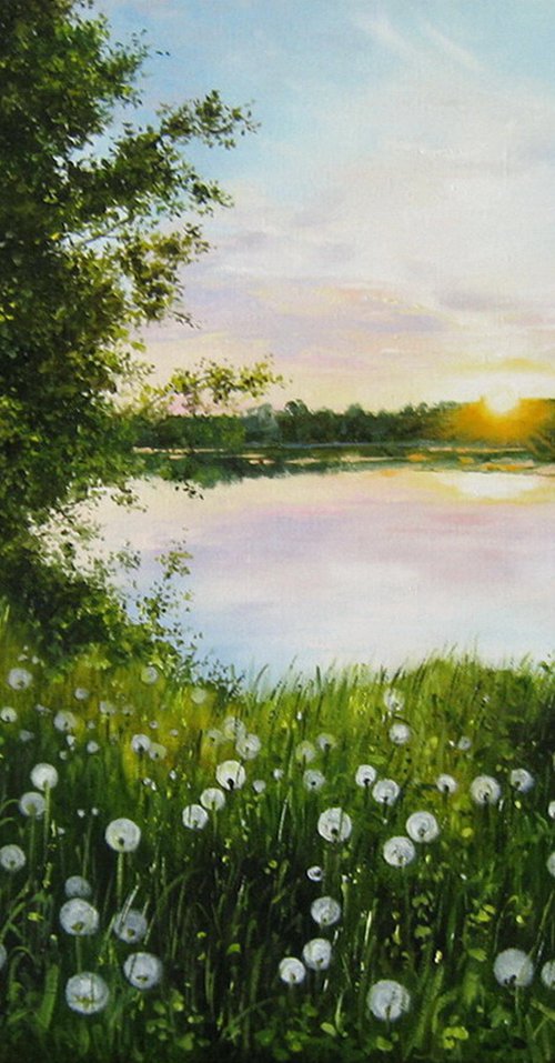 Setting sun, Serene landscape by Natalia Shaykina