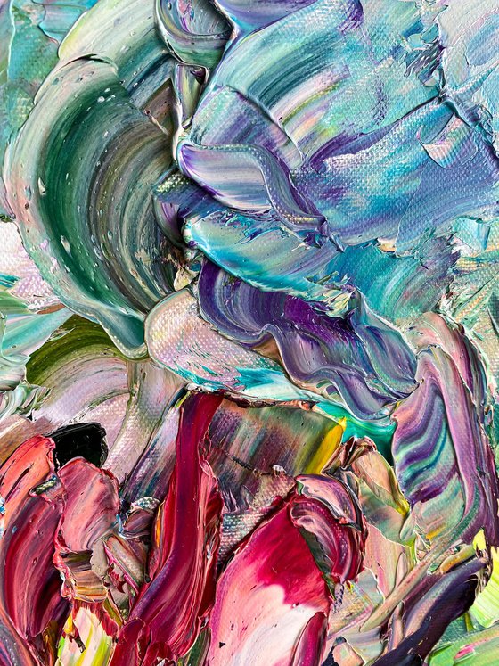 Tropical Jungle Impasto Art