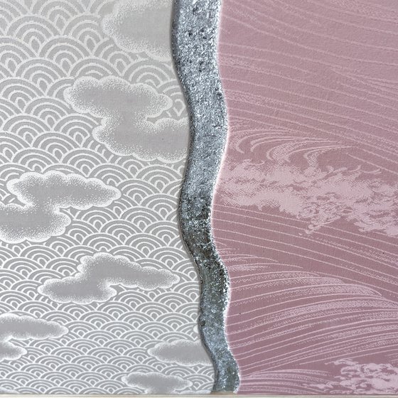 Pink waves ~Endlessness~ (Kimono Upcycled)