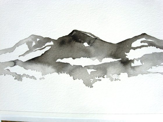Rocky Mountains - Original Sumi Ink Painting