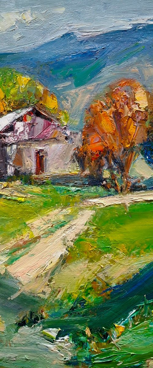 Autumn Road to the Cottage by Matevos Sargsyan