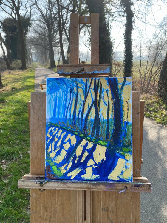 Sun-Dappled Path. Plein Air