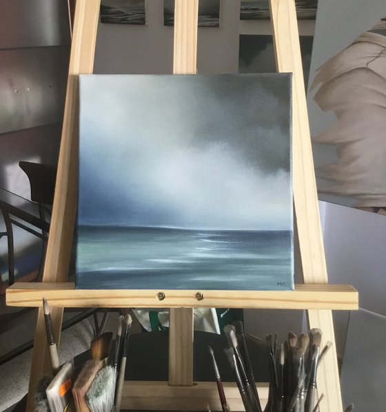 Touch Across The Ocean - Original Seascape Oil Painting on Stretched Canvas