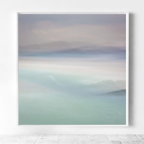Hebridean Pastels  - Extra large impressionist style abstract by Lynne Douglas