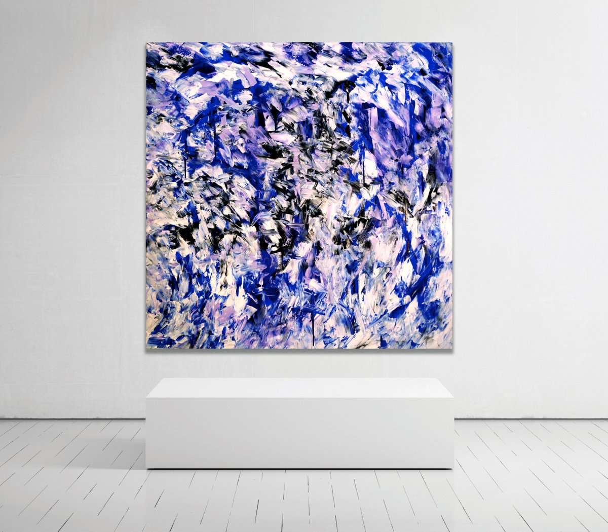 Organic Abstract Acrylic Painting By Estelle Asmodelle, 48 X 48, La Nina, Original Artwork