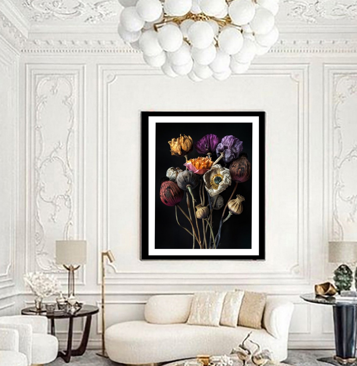 Photorealistic Botanical Photograph By Michael Filonow, 34 X 42", Elegy In Bloom, Original Artwork