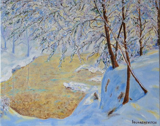 On a winter day | Original Oil on Canvas Painting