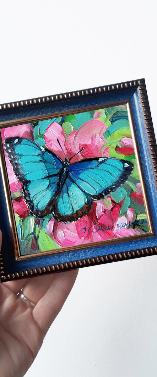 Butterfly and flowers by Nataly Derevyanko