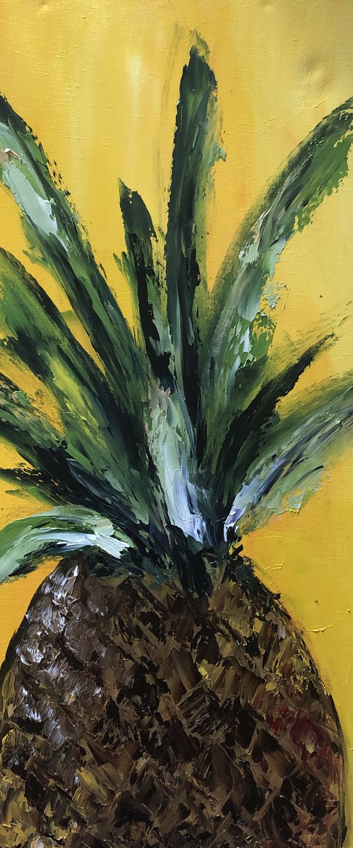 Pineapple, 50x60cm by Anastasiia Novitskaya