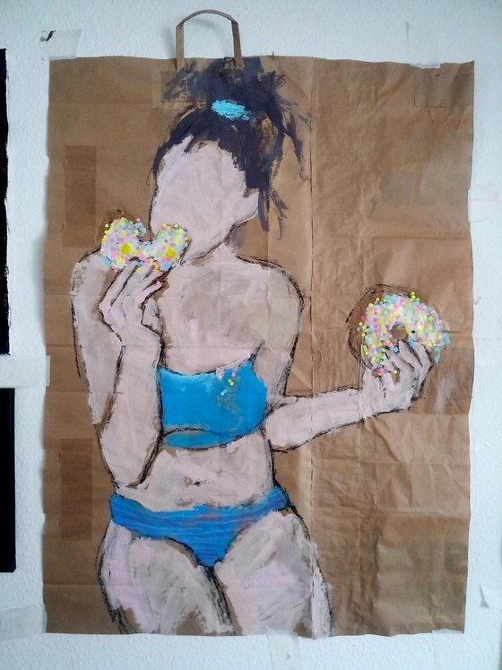 #55/24 Girl with Donuts