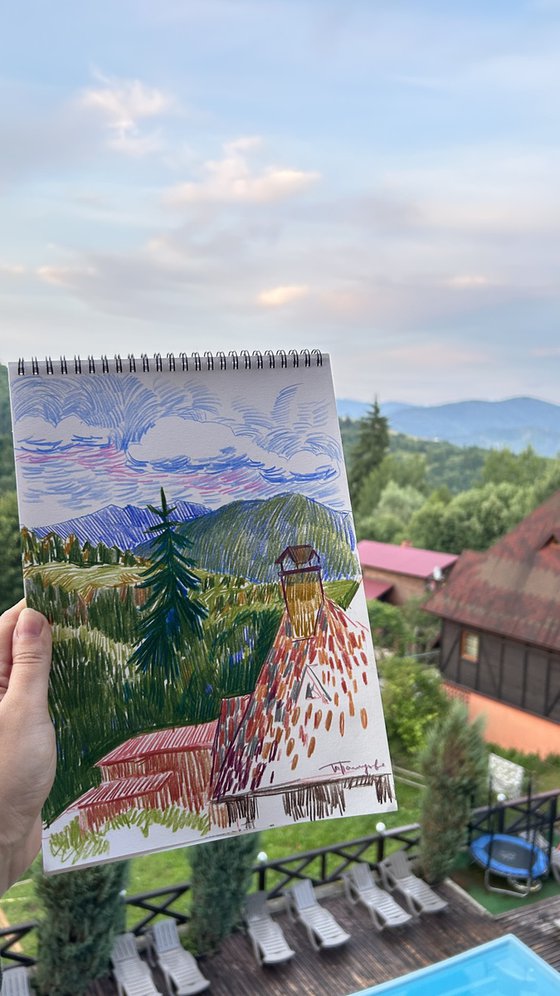 The Carpathian mountains