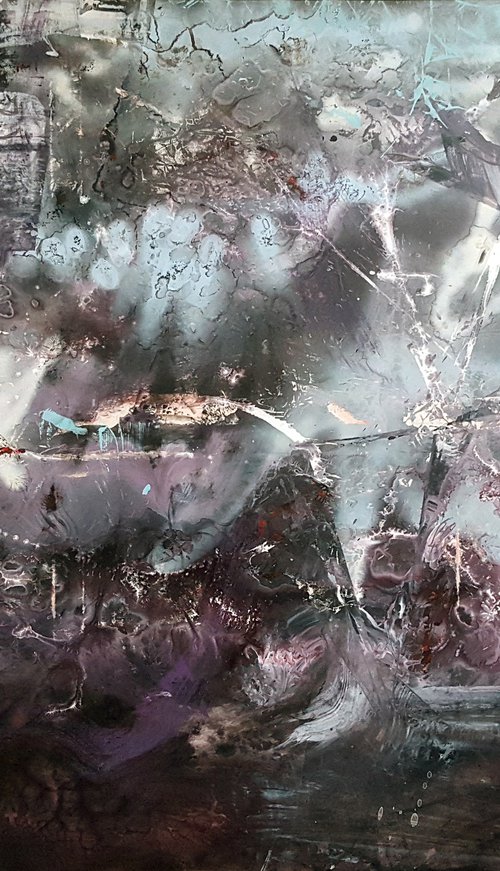 GIGANTIC SIZE 2M ABSTRACT MINDSCAPE METAPHYSICAL ONEIRIC ABOUT DIVINE CREATION O KLOSKA by Kloska Ovidiu